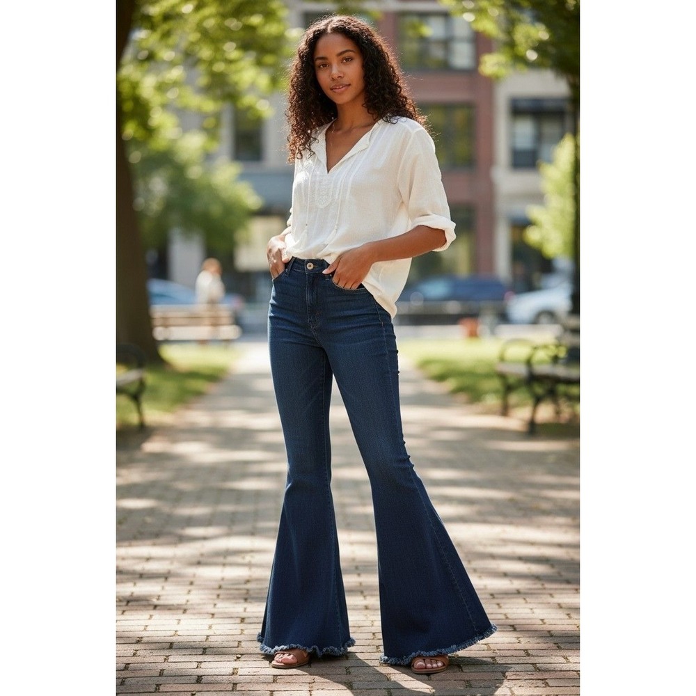 L Altard State dark denim Bell bottoms